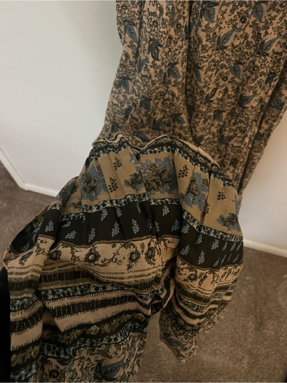 Free People Tangier Babydoll Printed Maxi Dress size Large - Picture 6 of 11